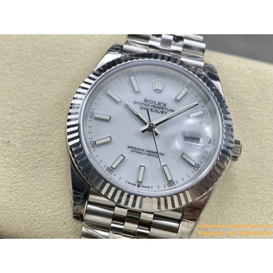 Datejust 126334 41mm Jub Flt 904L SS/SS White/Stk VSF VS3235