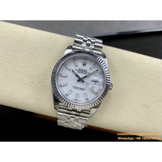 Datejust 126334 41mm Jub Flt 904L SS/SS White/Stk VSF VS3235