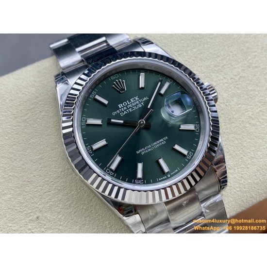 Datejust 126334 41mm Oys SS/SS Green/Stk VSF VS3235