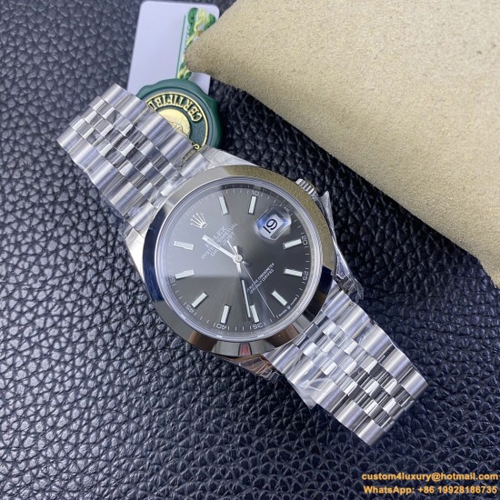 Datejust 126334 41mm Jub Flt 904L SS/SS Grey/Stk VSF VS3235