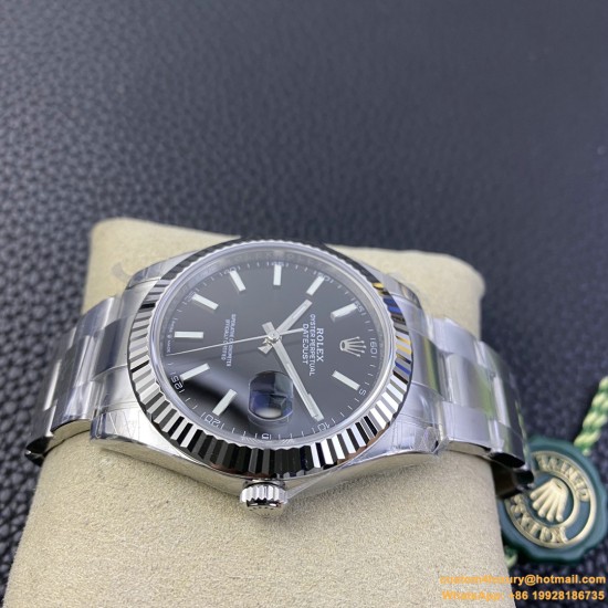 Datejust 126334 41mm Oyster Flt 904L SS/SS Black/Stk VSF VS3235