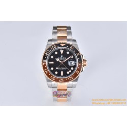 GMT II 126711 CHNR Rootbeer Oys 40mm SS/RG Blk CLEAN DD3285 Super Clone