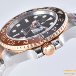 GMT II 126711 CHNR Rootbeer Oys 40mm SS/RG Blk CLEAN DD3285 Super Clone