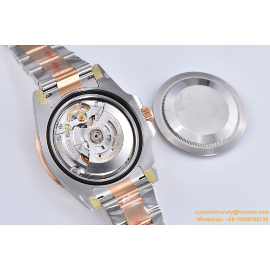 GMT II 126711 CHNR Rootbeer Oys 40mm SS/RG Blk CLEAN DD3285 Super Clone