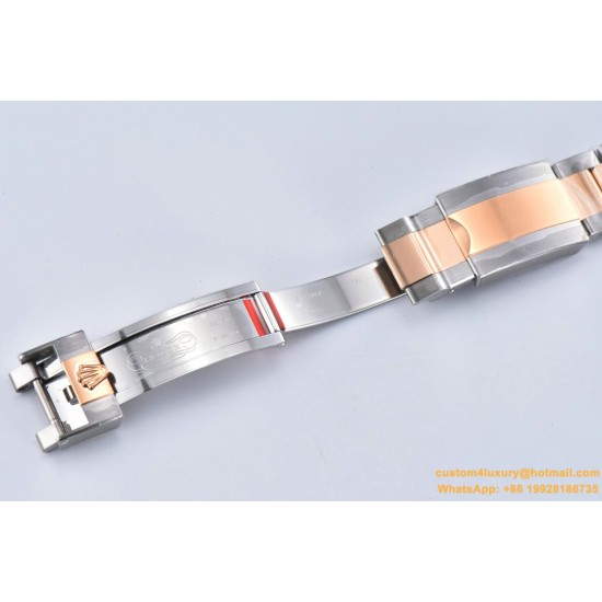 GMT II 126711 CHNR Rootbeer Oys 40mm SS/RG Blk CLEAN DD3285 Super Clone