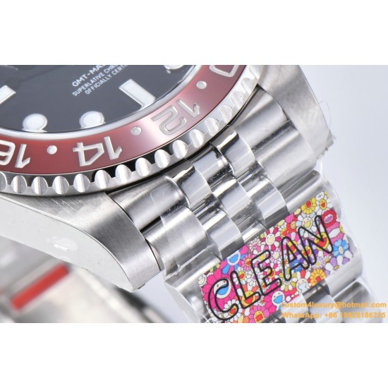 GMT II 126710 Pepsi Jub 40mm SS/SS Black Clean V3 DD3285 Super Clone