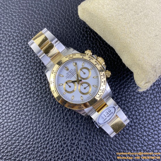Daytona 126503 40mm YG/SS White/Stk Clean DD4131 Super Clone