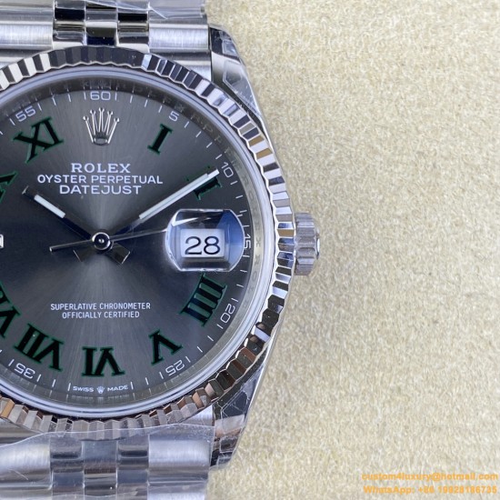Datejust 126234 36mm Jub SS/SS Grey/Rmn VSF VS3235