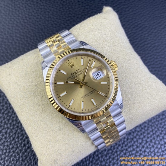 Datejust 126233 36mm Jub YG/SS Gold/Stk VSF VS3235