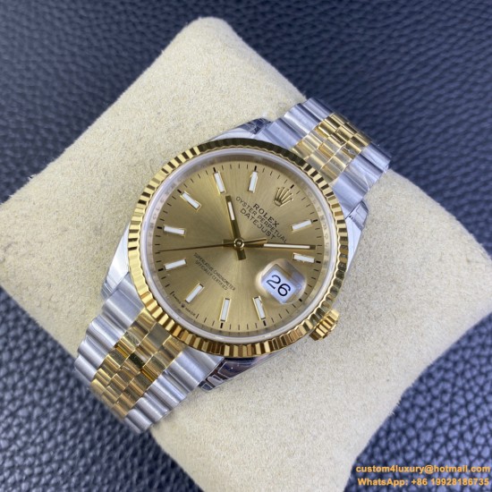 Datejust 126233 36mm Jub YG/SS Gold/Stk VSF VS3235