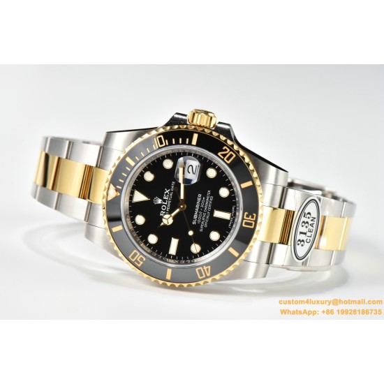 Submariner 116613LN 904L YG/SS Black Dial CLEAN DD3135