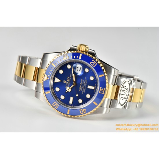 Submariner 116613LB Bluesy 40mm 904L YG/SS Blue Dial Clean DD3135