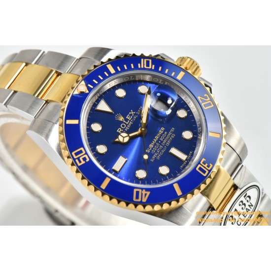 Submariner 116613LB Bluesy 40mm 904L YG/SS Blue Dial Clean DD3135
