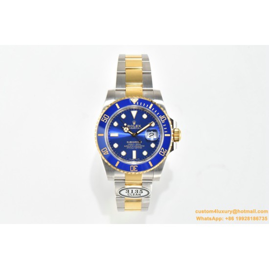 Submariner 116613LB Bluesy 40mm 904L YG/SS Blue Dial Clean DD3135