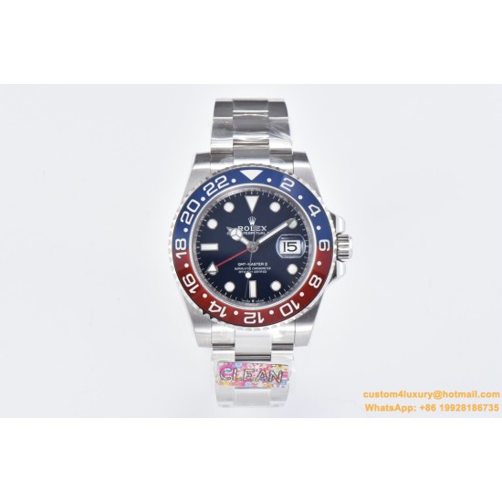 GMT Master II 126710 Pepsi Oys 40mm SS/SS Black Clean V3 DD3285 Super Clone