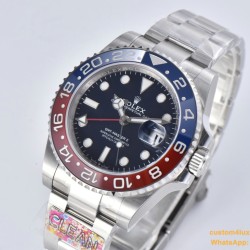 GMT Master II 126710 Pepsi Oys 40mm SS/SS Black Clean V3 DD3285 Super Clone
