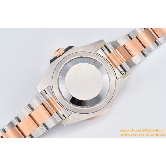 GMT II 126711 CHNR Rootbeer Oys 40mm SS/RG Blk CLEAN DD3285 Super Clone