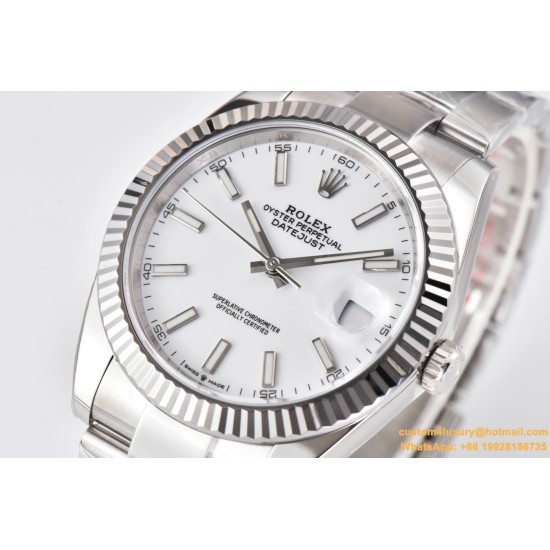 Datejust 126334 41mm Oys SS/SS White/Stk Clean SH3235