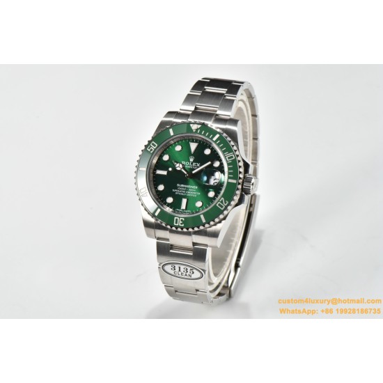 Submariner 116610LV Hulk 40mm SS/SS Green Dial Clean VS3135