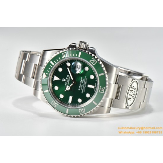 Submariner 116610LV Hulk 40mm SS/SS Green Dial Clean VS3135