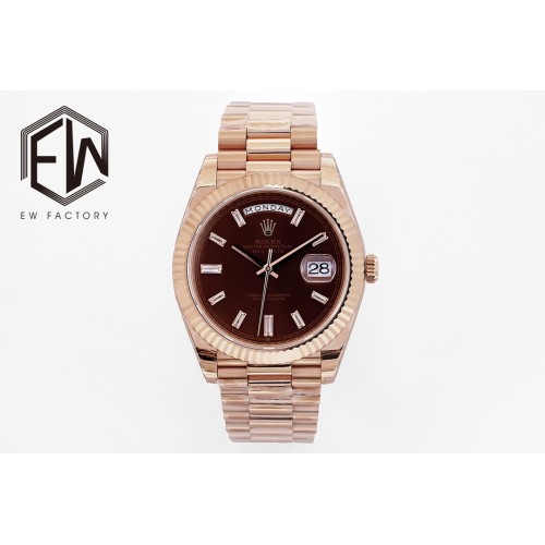 DayDate 228235 40mm Pres RG/RG Brown/Dia EWF(ARF) VR3255