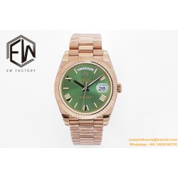 DayDate 228235 40mm RG/RG Green/Rmn EWF(KF) VR3255(Gain Weight)