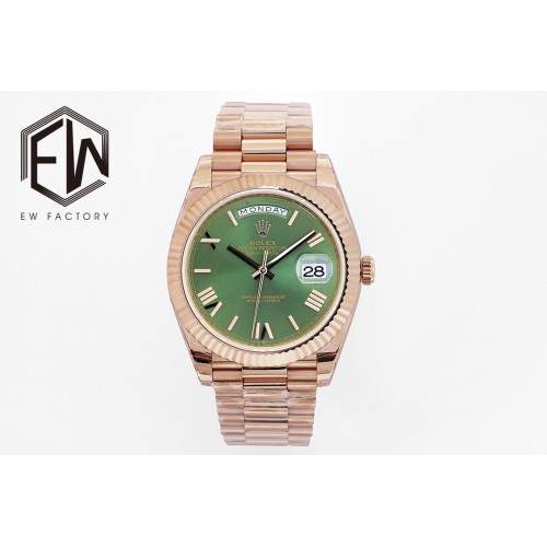 DayDate 228235 40mm RG/RG Green/Rmn EWF(KF) VR3255(Gain Weight)