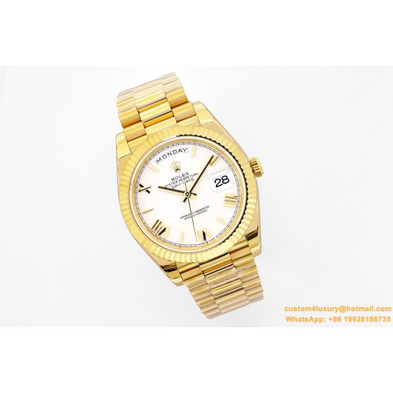 DayDate 40mm YG/YG White/Rmn EWF A2836