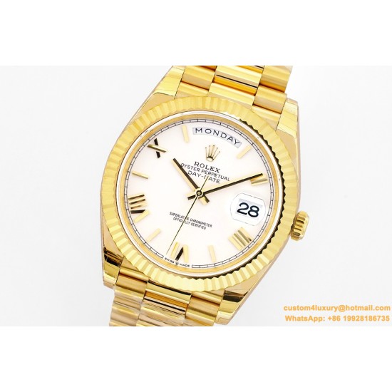 DayDate 40mm YG/YG White/Rmn EWF A2836