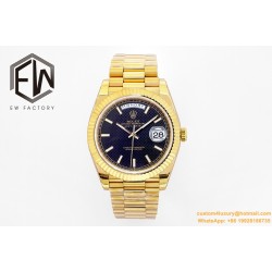 DayDate 40mm YG/YG Black/Stk EWF A2836
