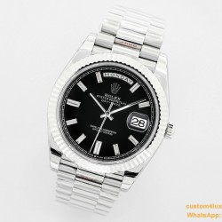 DayDate 40mm SS/SS Black/Dia EWF A2836