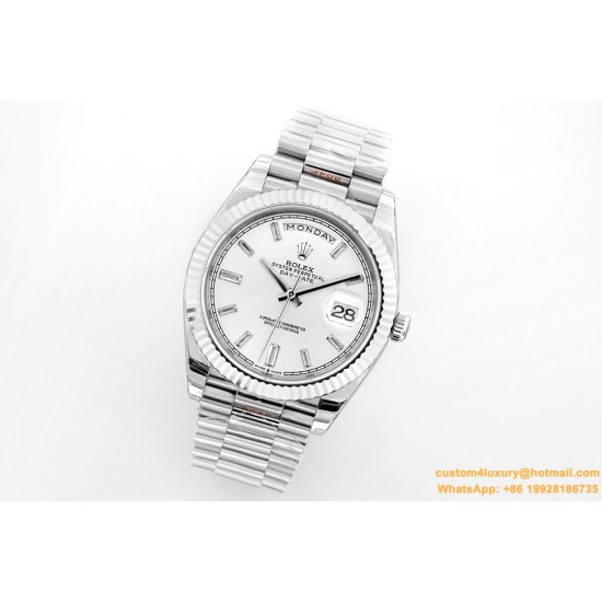 DayDate 40mm SS/SS Silver/Stk EWF A2836