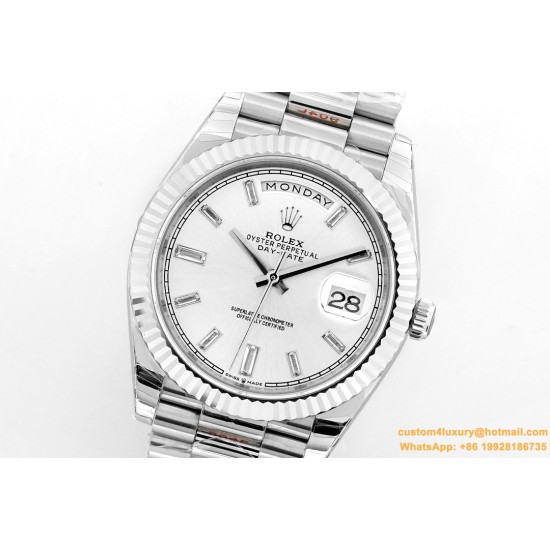 DayDate 40mm SS/SS Silver/Stk EWF A2836