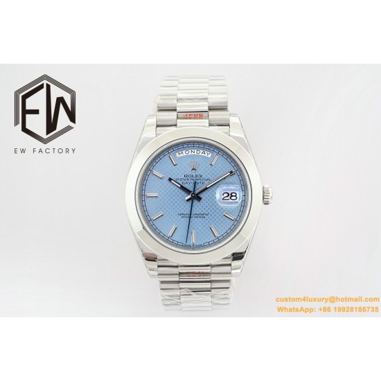 DayDate 40mm SS/SS Blue Textured Dial EWF A2836