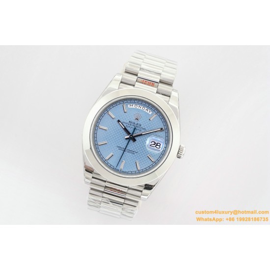 DayDate 40mm SS/SS Blue Textured Dial EWF A2836