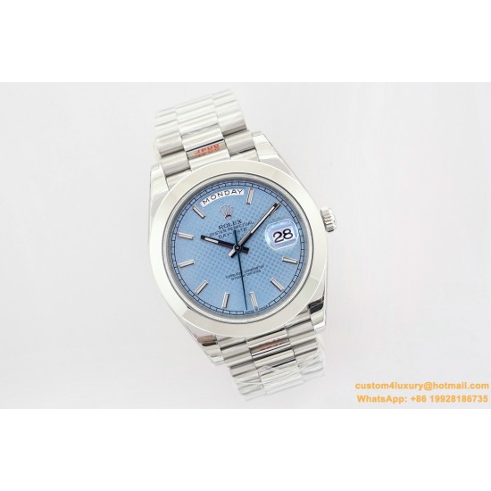 DayDate 40mm SS/SS Blue Textured Dial EWF A2836