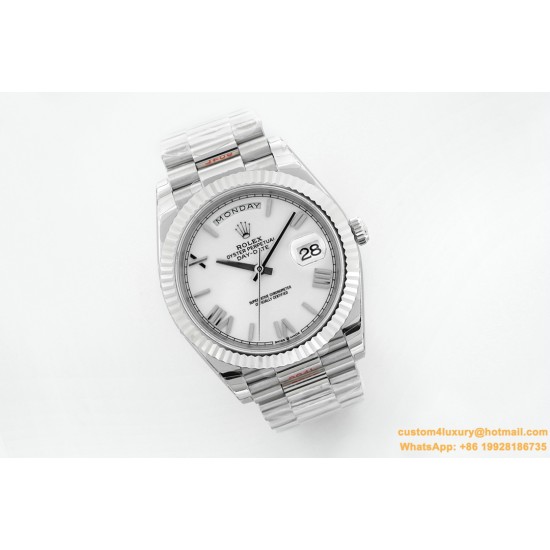 DayDate 40mm SS/SS White/Rmn EWF A2836