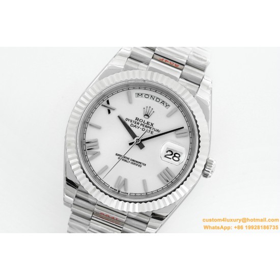 DayDate 40mm SS/SS White/Rmn EWF A2836