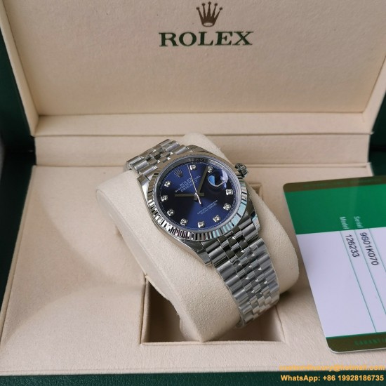 Datejust 126234 36mm Jub SS/SS Blue/Dia EWF(VSF) VS3235