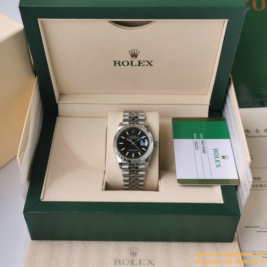 Datejust 126234 36mm Jub SS/SS Black/Stk EWF(VSF) VS3235