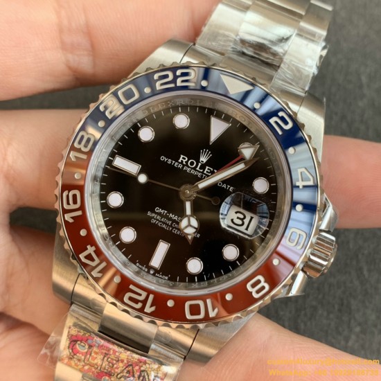 GMT Master II 126710 Pepsi Oys 40mm SS/SS Black Clean V3 DD3285 Super Clone