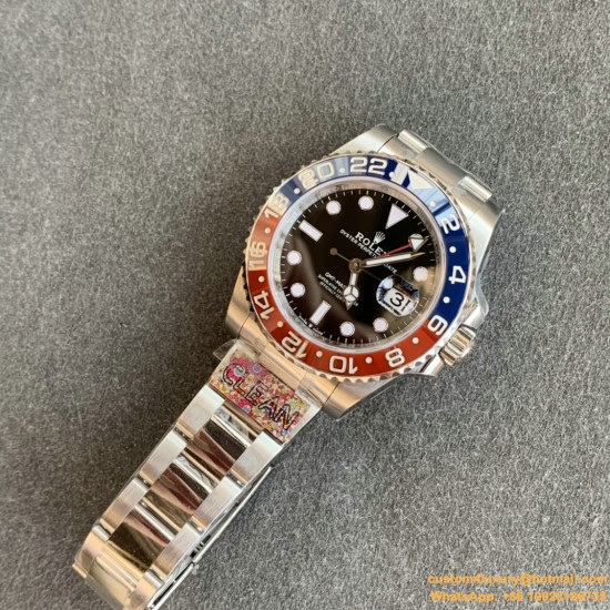 GMT Master II 126710 Pepsi Oys 40mm SS/SS Black Clean V3 DD3285 Super Clone