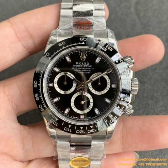 Daytona 126500 40mm SS/SS Black Dial NOOB SH4130 Super Clone