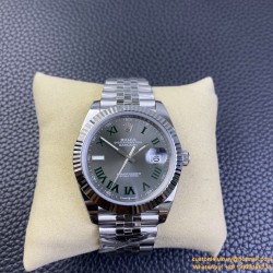 Datejust 126334 41mm Wimbledon Jub SS/SS Gray Dial Clean VR3235