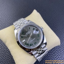 Datejust 126334 41mm Wimbledon Jub SS/SS Gray Dial Clean VR3235