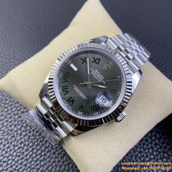 Datejust 126334 41mm Wimbledon Jub SS/SS Gray Dial Clean VR3235