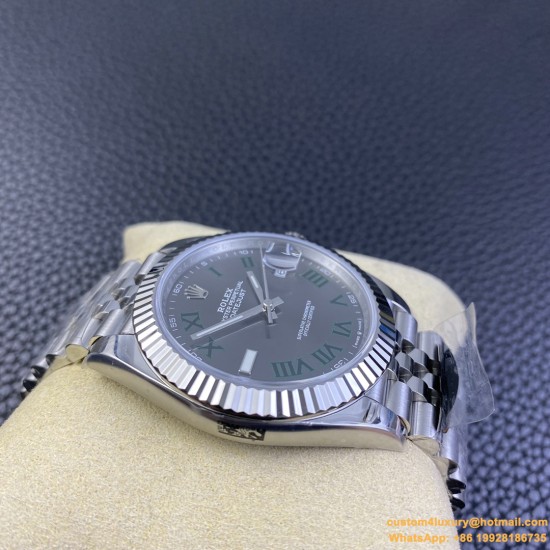 Datejust 126334 41mm Wimbledon Jub SS/SS Gray Dial Clean VR3235