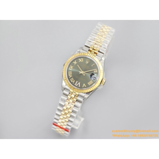 Datejust 31mm 278273 YG/SS Green/Rmn EWF MY8215