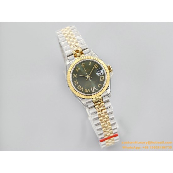 Datejust 31mm 278273 YG/SS Green/Rmn EWF MY8215