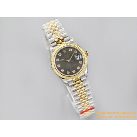 Datejust 178313 31mm Jub YG/SS Black/Dia EWF A2824